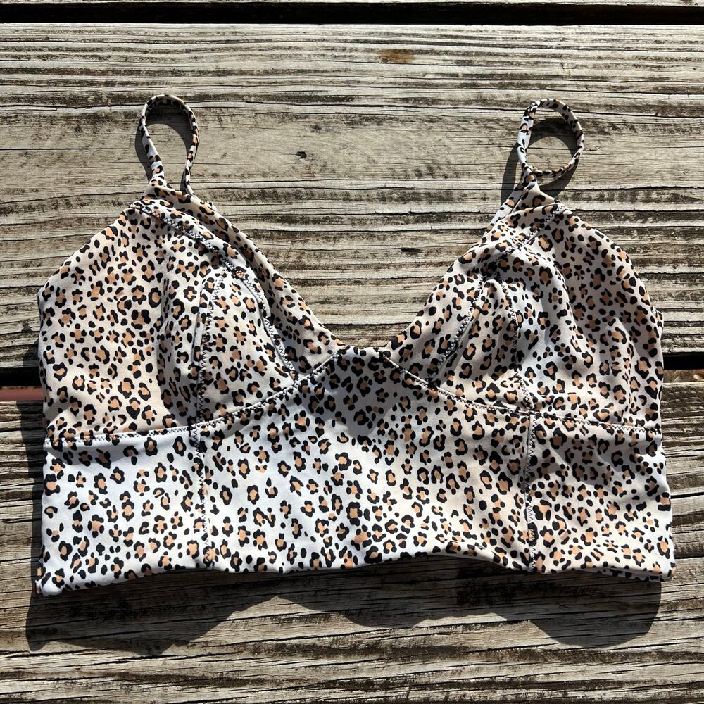 Vintage Victoria’s Secret Bikini Top M | Y2K Cheetah Leopard Animal Print Gold